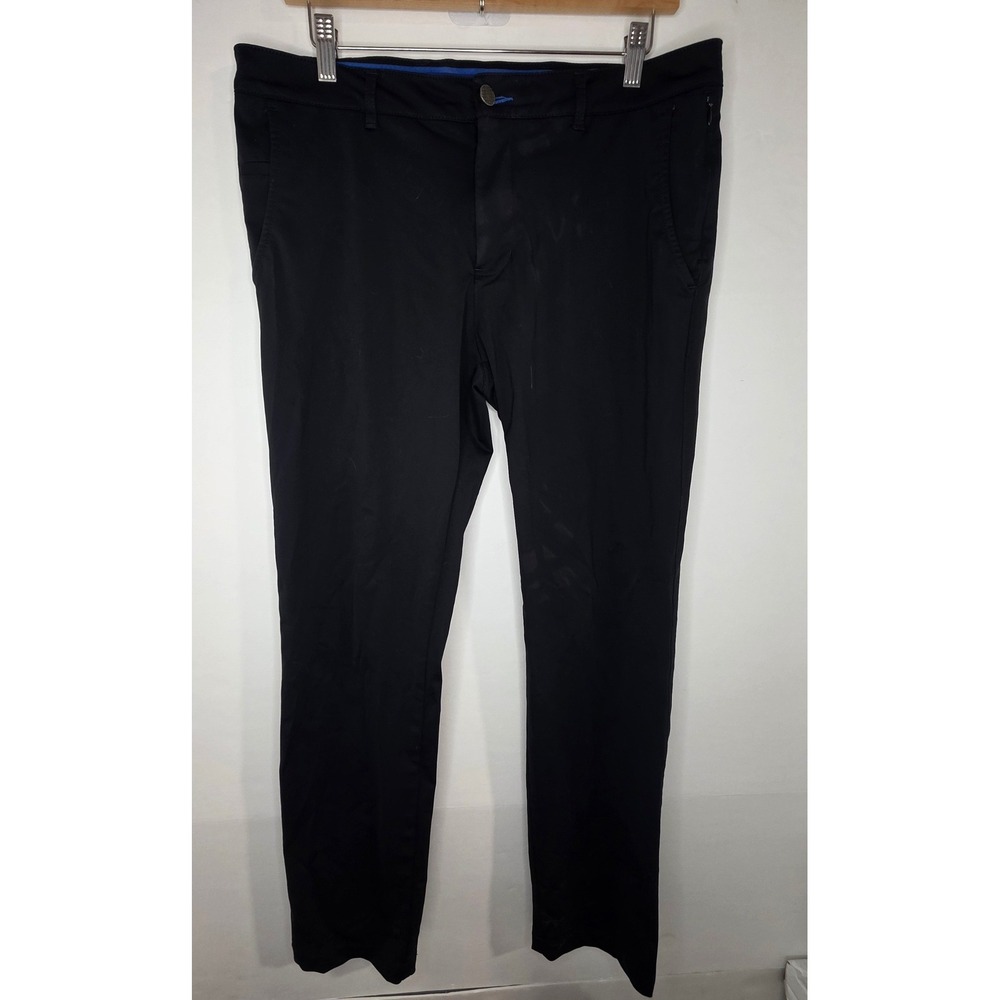 Twillory Performance Pants Mens 34x32 Trim Fit Black Chino Trousers Stretch